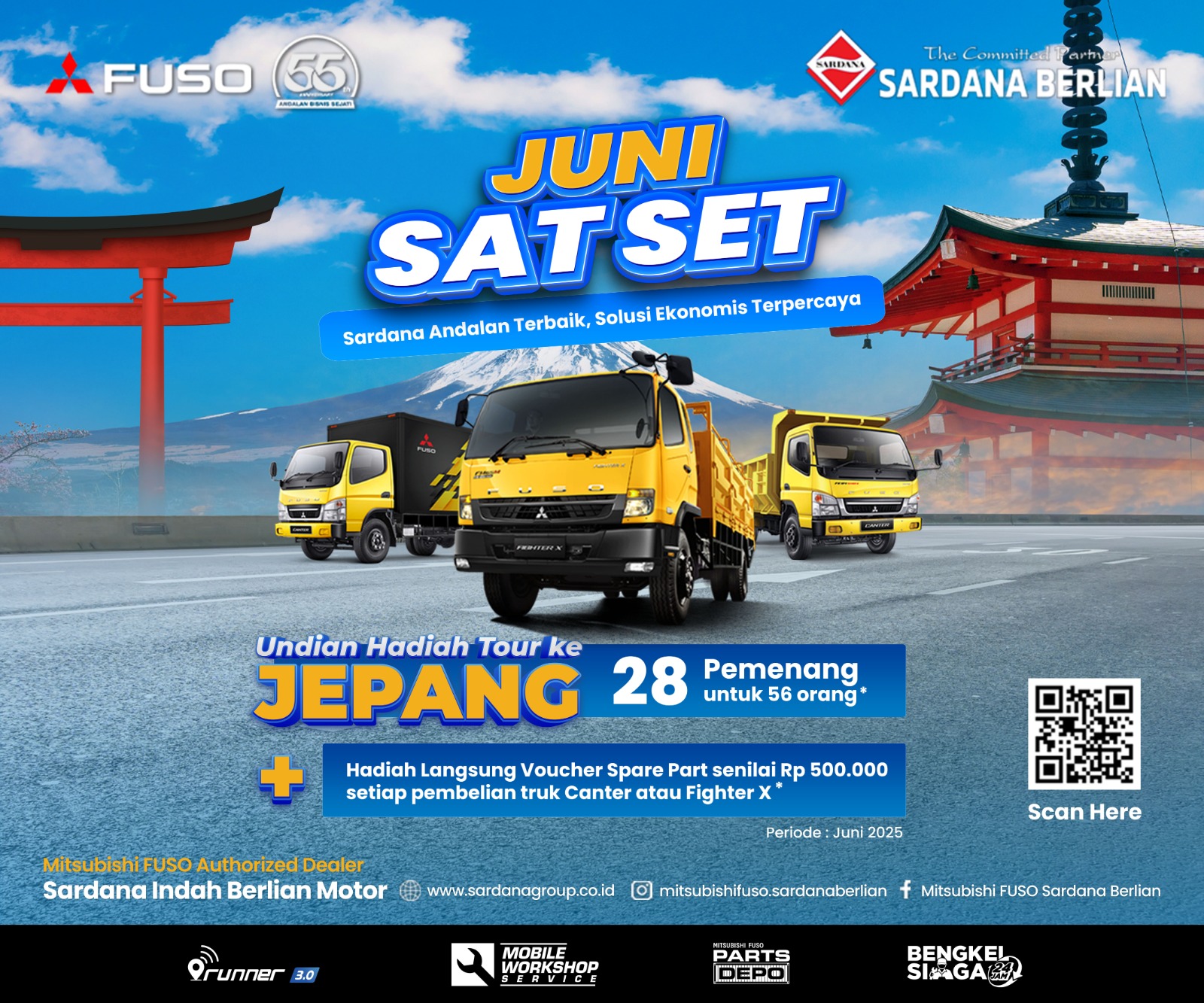 KTB Fuso Bersama Dealer Sardana IndahBerlian Motor Luncurkan FUSO Gebyar 55 Tahun Anniversary